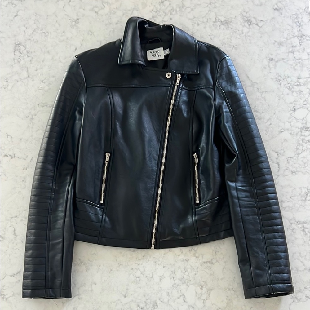 Princess Polly Black Leather Jacket